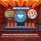 Baker's Secret Non Stick Baking Sheets, Diamond Texture Premium Air Flow - Image 4