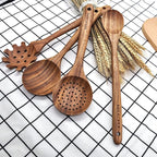 11 Pcs Wooden Kitchen Utensils Set - Image 4