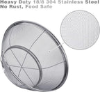 3 Pack Strainers for Kitchen, 18/8 Stainless Steel Colander, Fine Mesh Strainer - Image 2