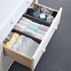 Utoplike 4 pcs Bamboo Kitchen Drawer Dividers Large, Adjustable Black Drawer - Image 4