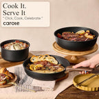 CAROTE 33pcs Pots and Pans Non Stick, Cookware Sets Detachable Handle, - Image 4