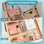 Vtopmart 72 PCS Clear Plastic Drawer Organizers Set, 4-Size Versatile Bathroom - Image 2