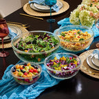 8pc Ribbed Glass Mixing Bowls - Image 9