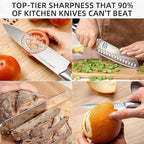 KnifeSaga Kitchen Knife Set 14 Piece Premium Japanese High Carbon Stainless - Image 3