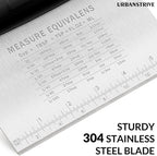 Urbanstrive Bench Scraper for Baking, Stainless Steel Dough Cutter and Scraper - Image 5