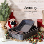 Ceramic Baking Dish Set of 3, Casserole Dishes - Image 7