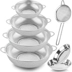 Colander Stainless Steel, 7 Piece Strainers and Colanders Set, Mesh Strainer by ATPWONZ