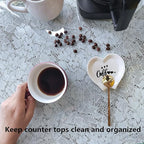 Heart-shaped Coffee Spoon Rest, Mini Coffee Spoon Holder, Coffee Stirrers - Image 3