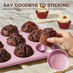 HONGBAKE 9-Piece Baking Pans Set Nonstick, Stackable Non Toxic Bakeware Sets - Image 7