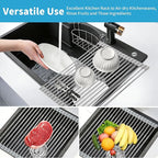 Expandable Roll-UP Dish Drying Rack-Large 304 Stainless Steel Dish Drainer Over - Image 4