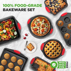 NutriChef Non-Stick Kitchen Oven Baking Pans-Deluxe & Stylish Nonstick Gray - Image 5
