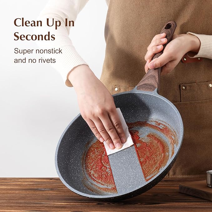 SENSARTE Nonstick Frying Pan Skillet, Swiss Granite Coating Omelette Pan - Image 5