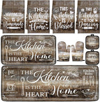 Fourluoo 10 Pcs Farmhouse Kitchen Decor and Accessories Set 4 Kitchen Towels 2 by Fourluoo
