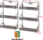 Deco Brothers 3 Tier Wall Mounted Spice Rack, 2 Pack - Image 6