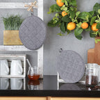 DII Basic Terry Collection Quilted 100% Cotton, Oval Potholder, 2 Piece - Image 5