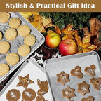 E-far Baking Sheet with Wire Rack, Stainless Steel Cookie Sheets Pan & Cooling - Image 8