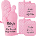 GROBRO7 6Pcs Funny Oven Mitts Pot Holders Baking Gift, I Am The Secret by GROBRO7