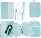 Casa Platino Oven Mitts and Pot Holders Sets, 8-Piece – 500°F Heat Resistant by CasaPlatino