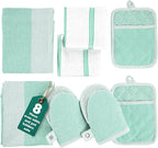 Casa Platino Potholders & Oven Mitts Heat Resistant, 8-Piece Mini Oven Mitt by CasaPlatino